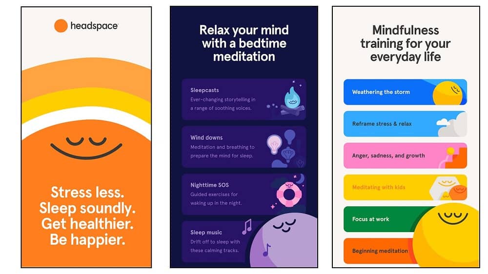 Giao diện của Headspace