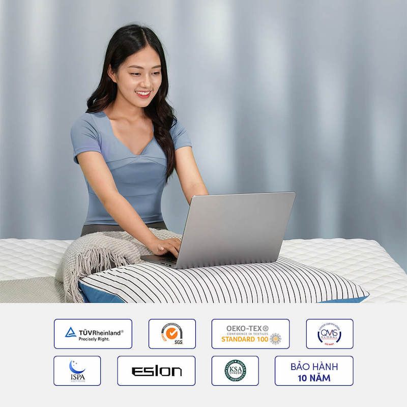 Nệm đạt các chứng chỉ quốc tế uy tín