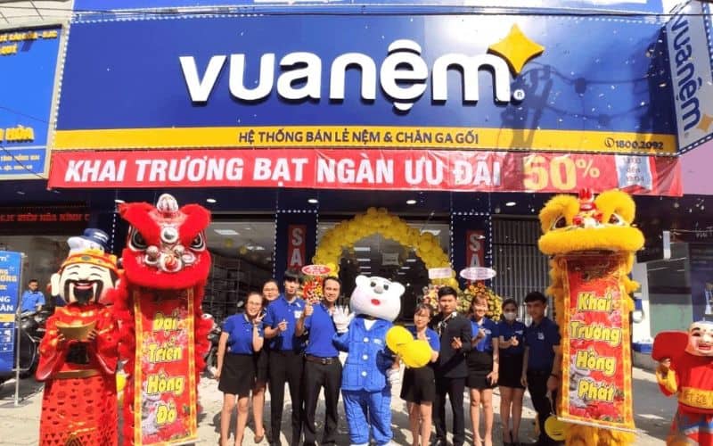Vua Nệm có hơn 150 cửa hàng phủ rộng khắp các tỉnh thành