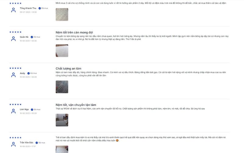 Review nệm Gummi Signature từ người dùng thực tế