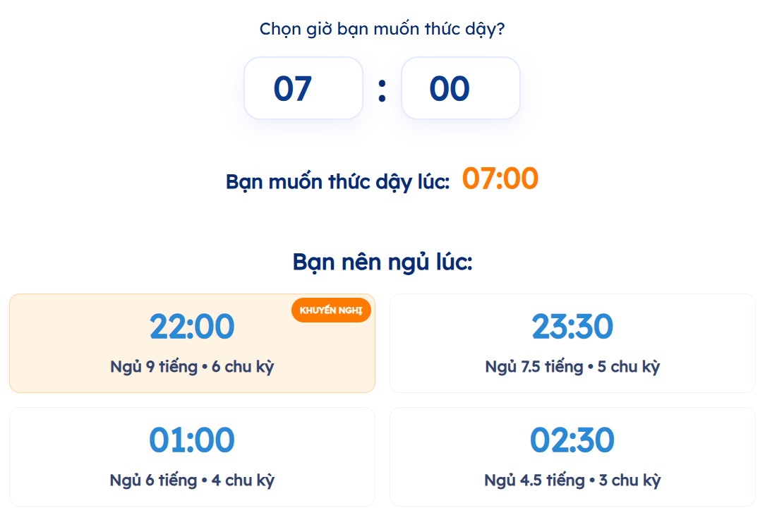 Cách sử dụng công cụ tính chu kỳ giấc ngủ Sleep.vn 4 sleep vn 1