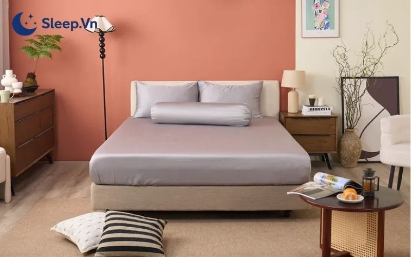 Gợi ý top 10 mẫu chăn ga gối khách sạn được ưa chuộng 2 Bộ ga chun Amando Wellness Tencel Luxe