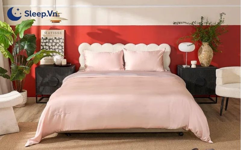 Chăn ga gối đệm cưới nên chọn màu gì? 4 màu sắc phù hợp 3 Chăn ga gối đệm cưới màu hồng tạo không gian lãng mạn