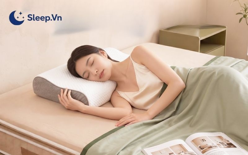 Gối lồi lõm hay gối phẳng: Cách chọn gối cho từng tư thế ngủ 4 Hướng dẫn cách chọn gối lồi lõm hay gối phẳng cho tư thế ngủ nghiêng