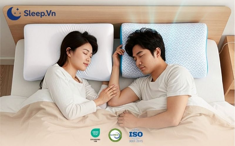 Chọn kích thước gối chống ngáy phù hợp giúp giữ đầu và cổ đúng tư thế
