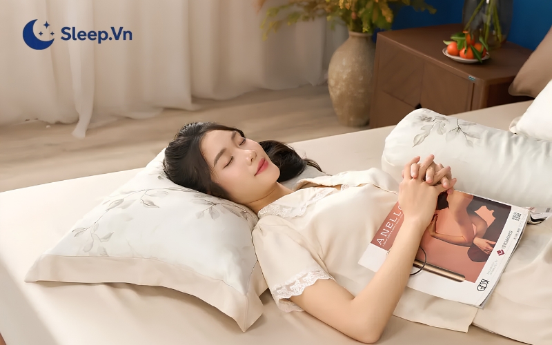 Màu ga giường dễ ngủ là màu nào? Gợi ý chọn màu giúp ngủ ngon 3 Màu trắng kem phù hợp với phong cách hiện đại