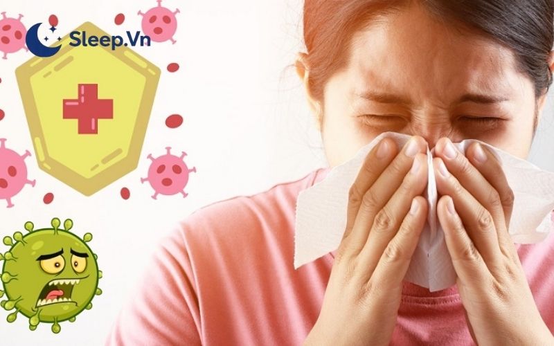 Phương pháp ngủ 2 tiếng 1 ngày: Lợi ích, rủi ro và cách áp dụng an toàn 6 Suy giảm hệ miễn dịch và sức khỏe tổng thể